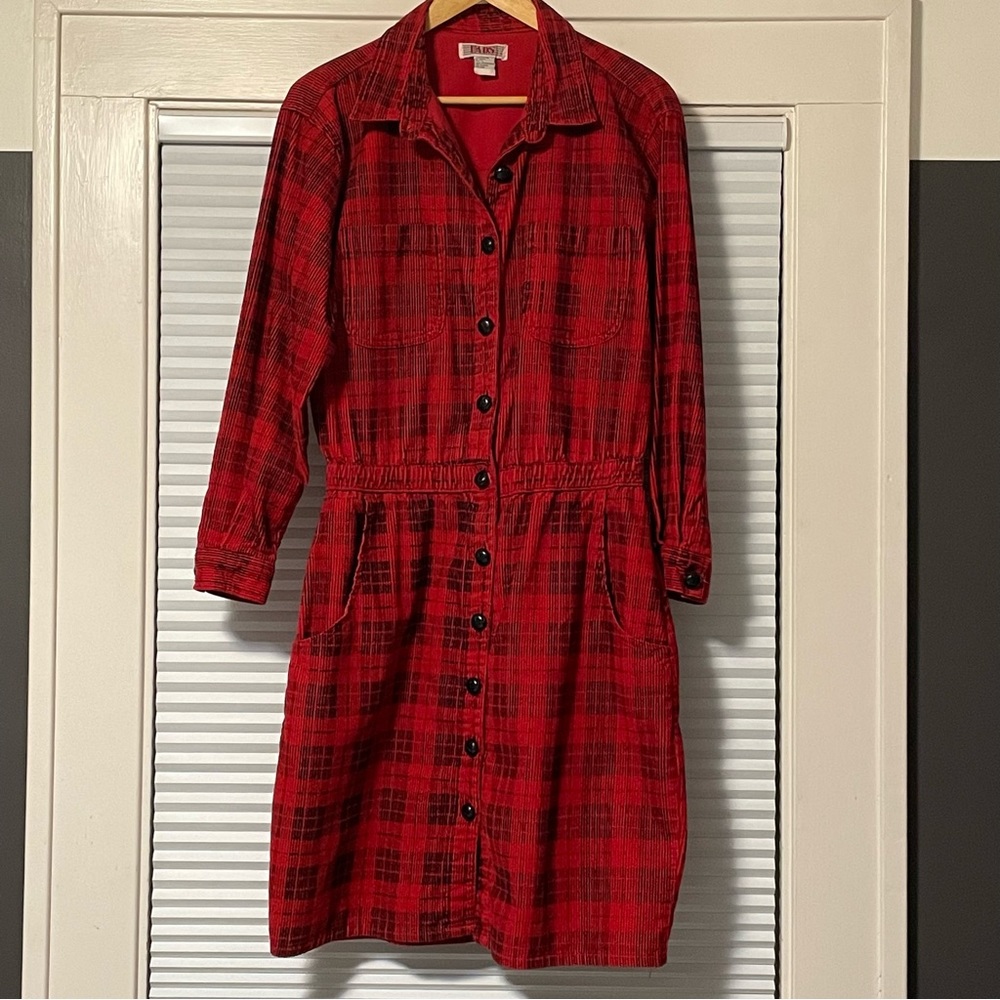90s Corduroy Dress - With Pockets!